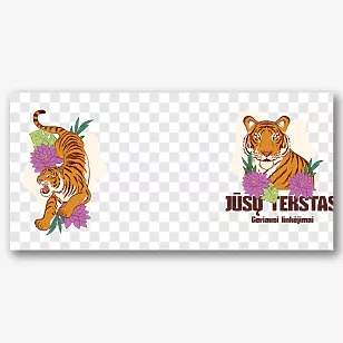 Tigro raštas spausdinimui ant puodelių