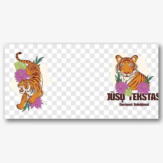 Tigro raštas spausdinimui ant puodelių