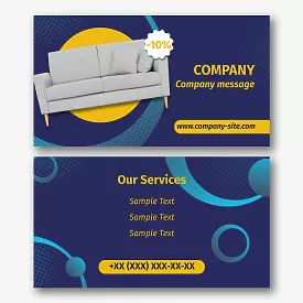 Furniture salon business card template