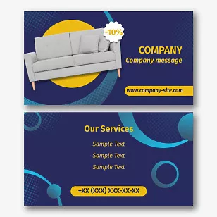 Furniture salon business card template
