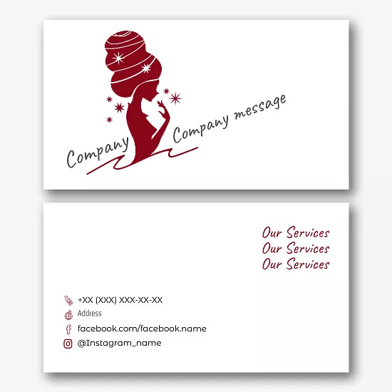Beauty salon business card template