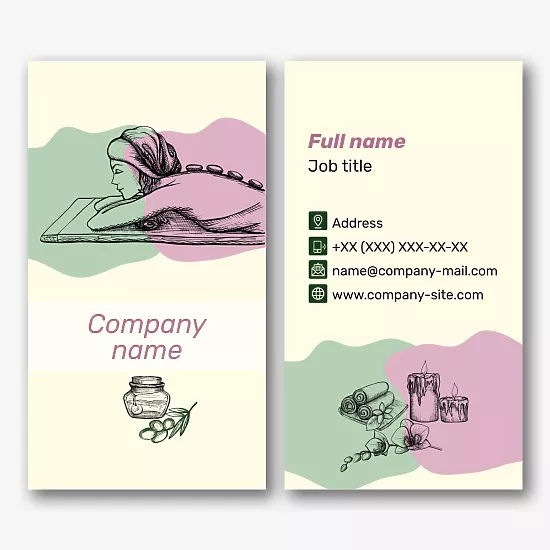 Spa business card template