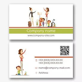 The business card template of the teacher