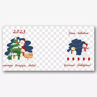 Naujųjų metų šablonas spausdinimui ant puodelių