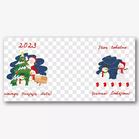 Naujųjų metų šablonas spausdinimui ant puodelių