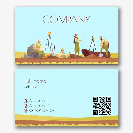 Geodesist's business card template