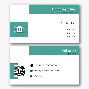 Bank business card template