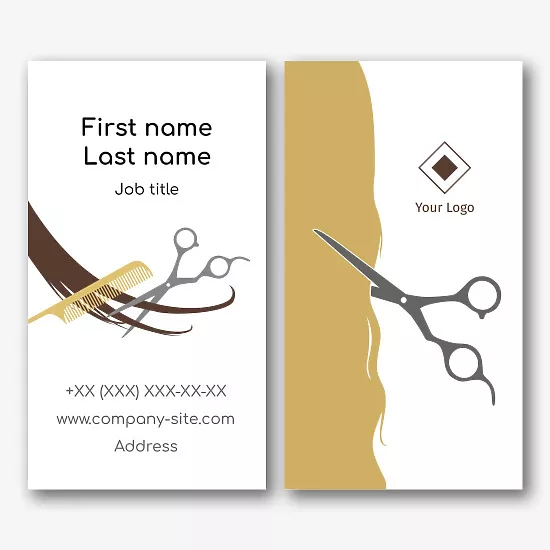 The master hairdresser's business card template