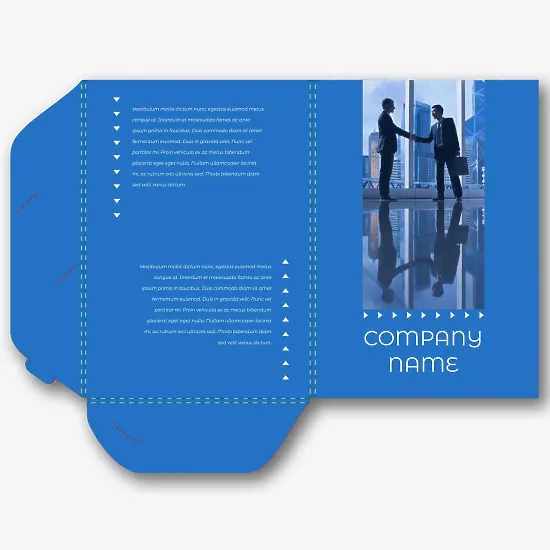 Template for a top manager's paper folder