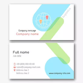 Logistics company business card template