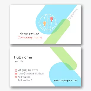 Logistics company business card template