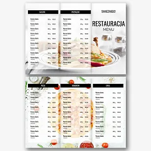 Szablon menu restauracji