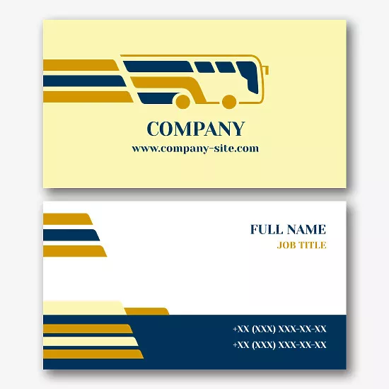 Transportation company business card template