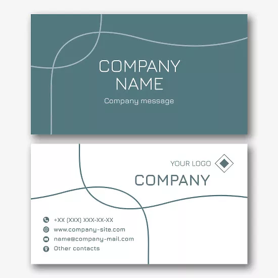 Template for a simple abstract business card