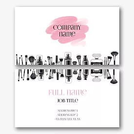 Make-up artist's business card template
