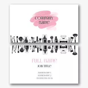 Make-up artist's business card template