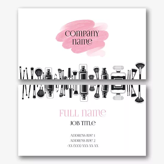 Make-up artist's business card template