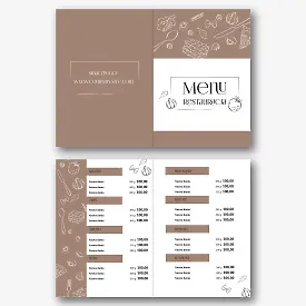 Szablon menu restauracji