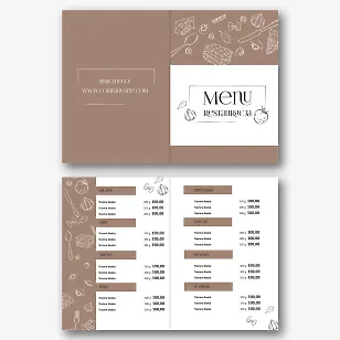 Szablon menu restauracji