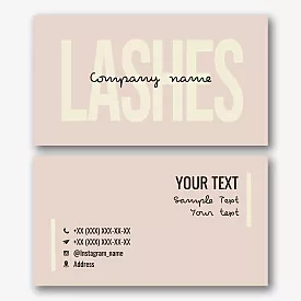 The template of the business card of the master of eyelash extension