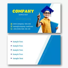 Private school business card Template