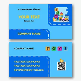 Children's toy store business card template