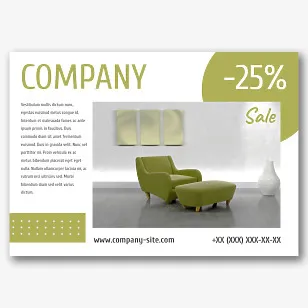 Furniture salon poster template