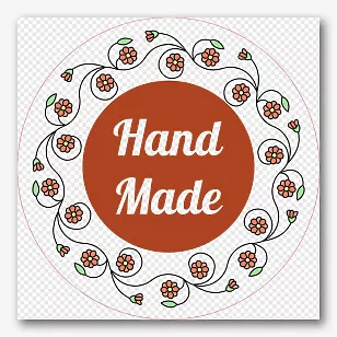 Label template for handicrafts