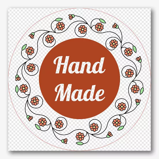 Label template for handicrafts