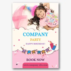 Children's cafe poster template