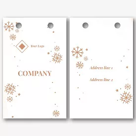 Paper bag template with winter background