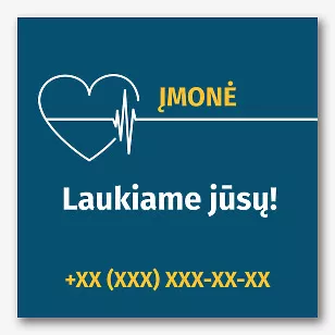 Privačios klinikos reklamjuostės šablonas