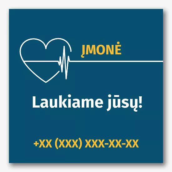 Privačios klinikos reklamjuostės šablonas