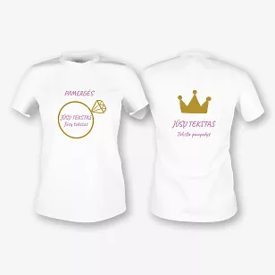 Pamergės marškinėlių Šablonas