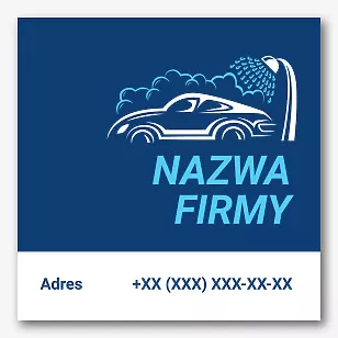 Szablon banera reklamowego myjni samochodowej