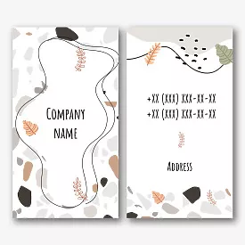 Business card template with abstract background