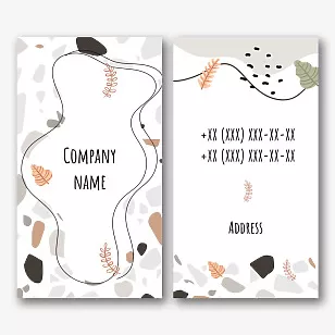 Business card template with abstract background