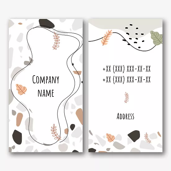 Business card template with abstract background