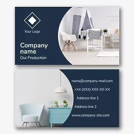 Furniture store business card template