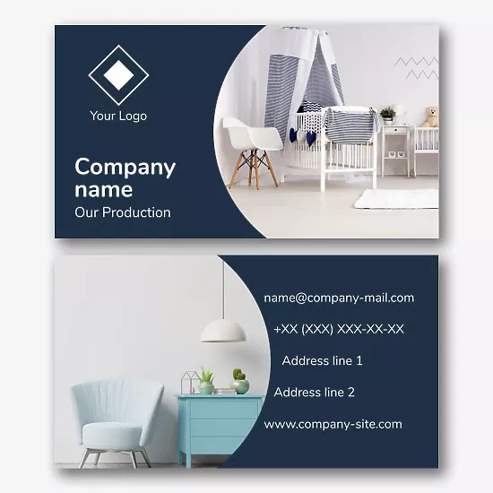 Furniture store business card template