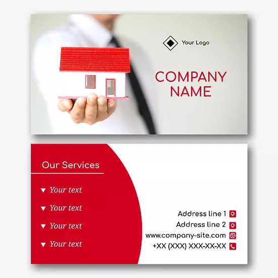 Insurance company business card template