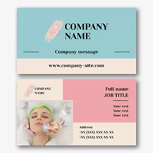 Beauty Studio business card template 