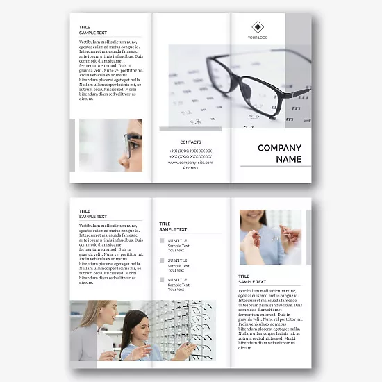 Optics store booklet template