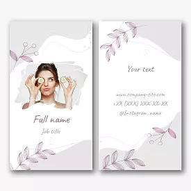 Cosmetologist's business card template