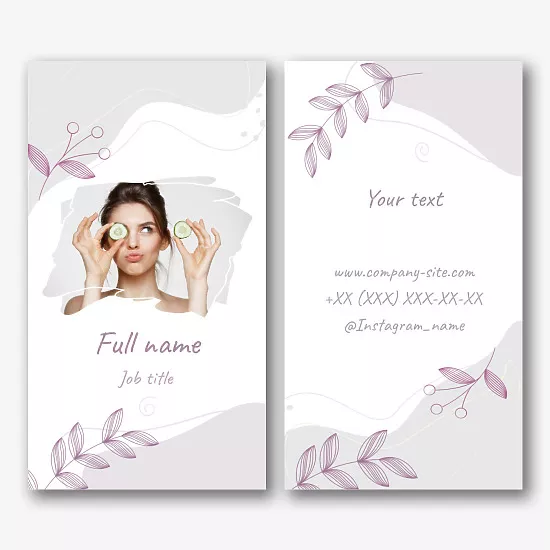 Cosmetologist's business card template