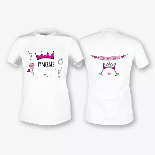 Marškinėlių šablonas su spauda pamergėms