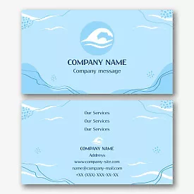 Swimming coach's business card template  