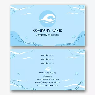 Swimming coach's business card template  