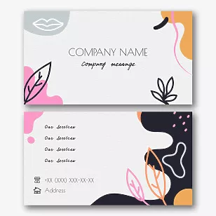 Bright abstract business card template