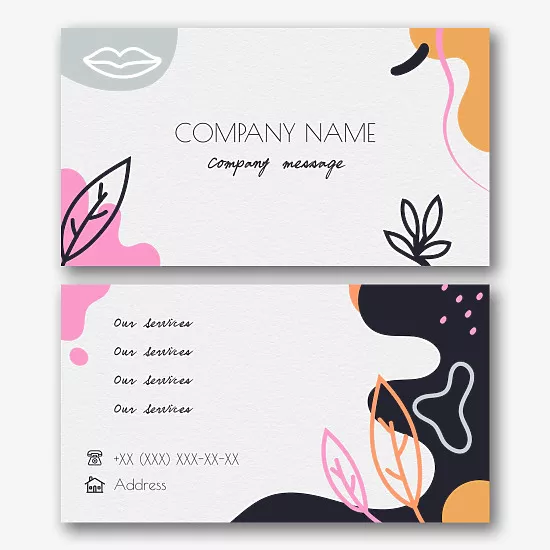 Bright abstract business card template